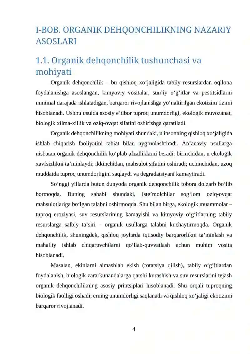 ORGANIK DEHQONCHILIKNING IQTISODIY AFZALLIKLARI 4