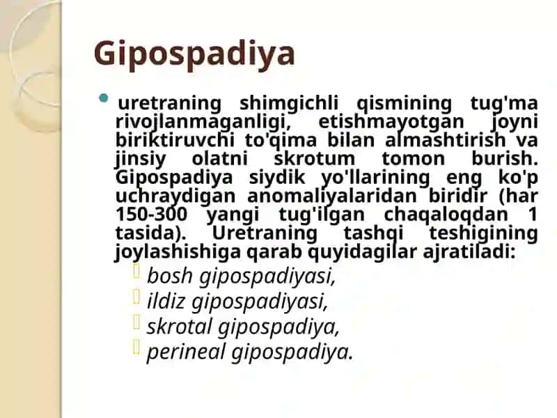 Jinsiy olat tug’ma rivojlanish nuqsonlari 4