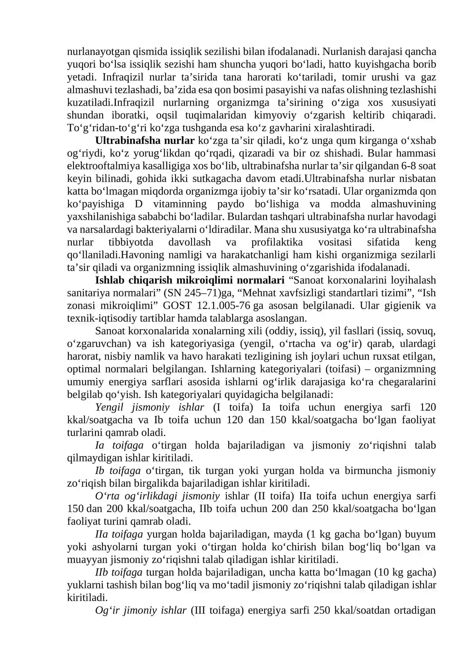 8-mavzu. Ishlab chiqarish muhitidagi xavfli va zararli omillar, ularga qarshi chora tadbirlar 4