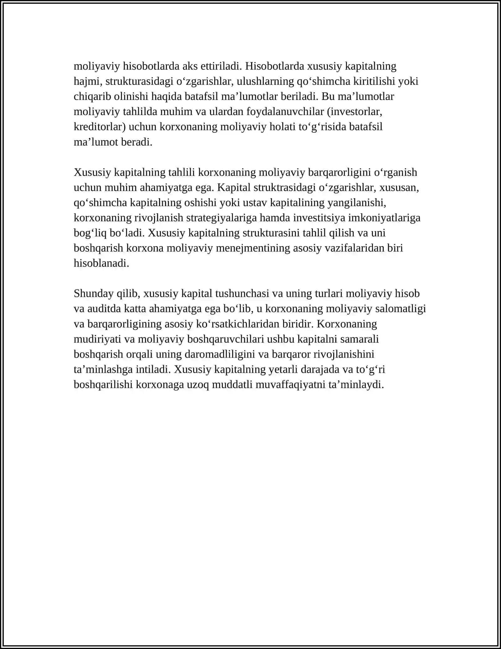 Xususiy kapital hisobi va audit 4