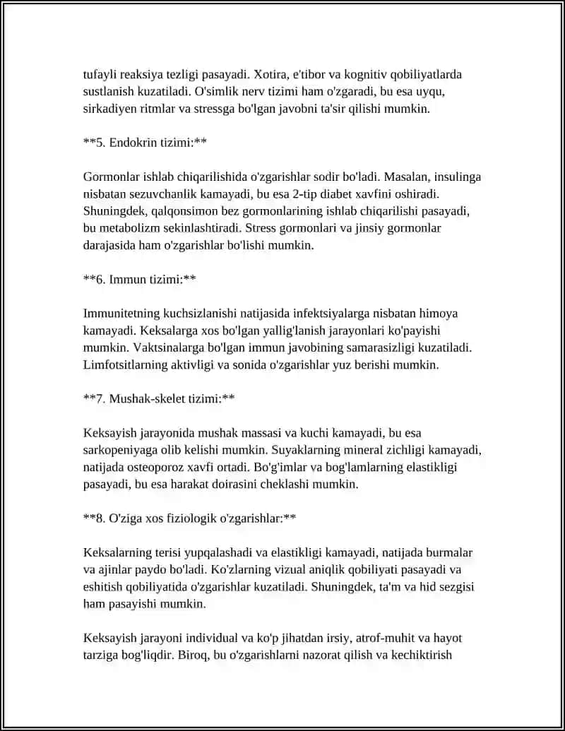 KEKSA BEMOR. KEKSA ORGANIZMNING FIZIOLOGIK XUSUSIYATLARI 4