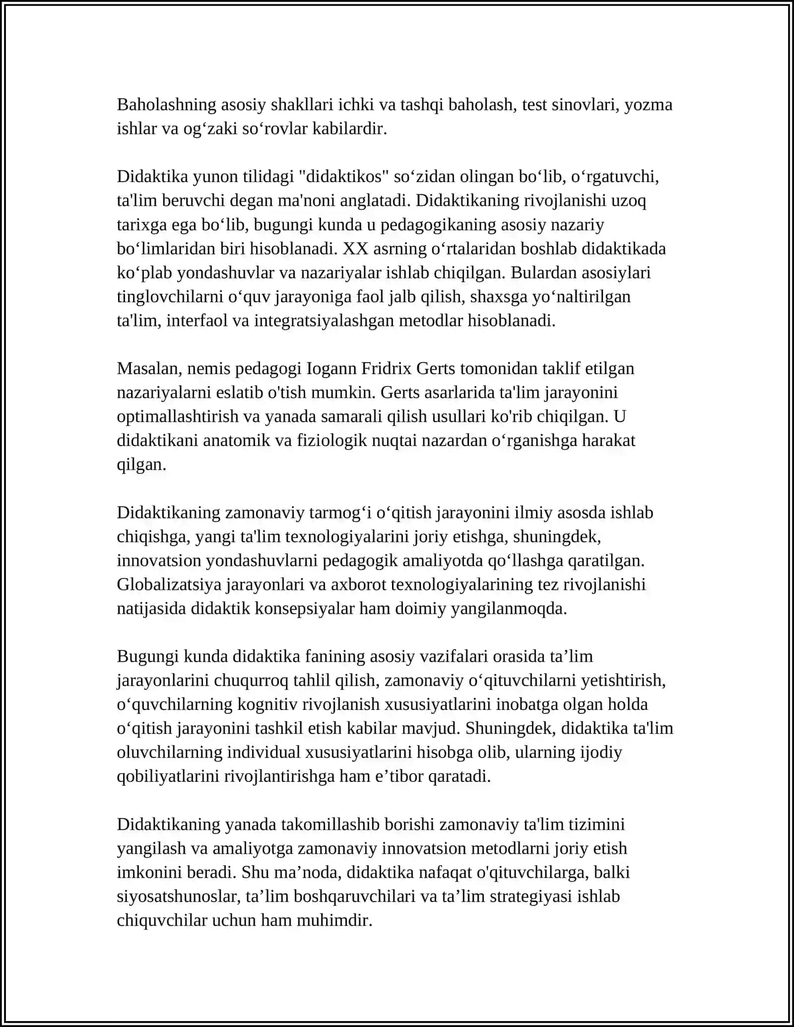 DIDAKTIK NAZARIY KONSEPSIYALAR VA ULARNING FALSAFIY ASOSLARI 4