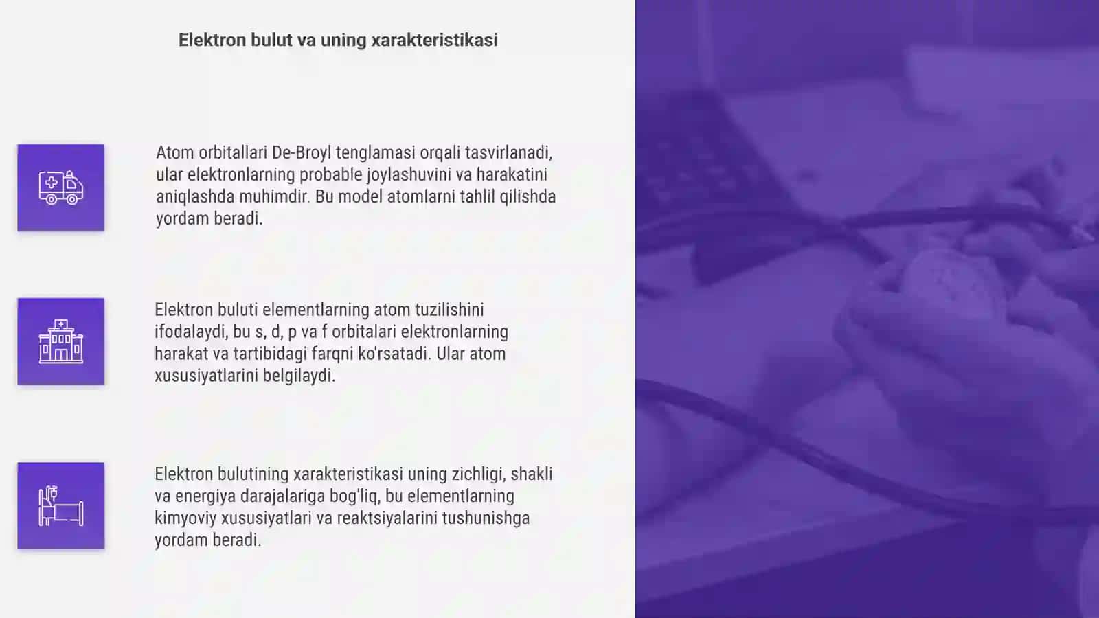 Atom orbitallari va De-Broyl tenglamasi 4