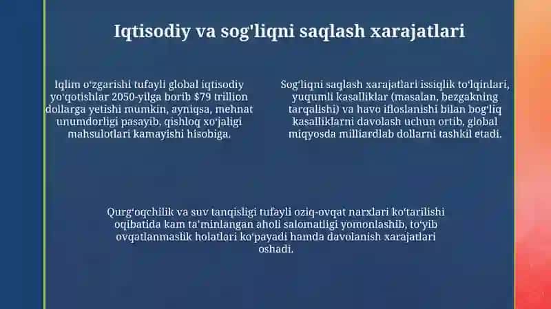 Iqlim õzgarishi kimga qimmatga tushyapti 4