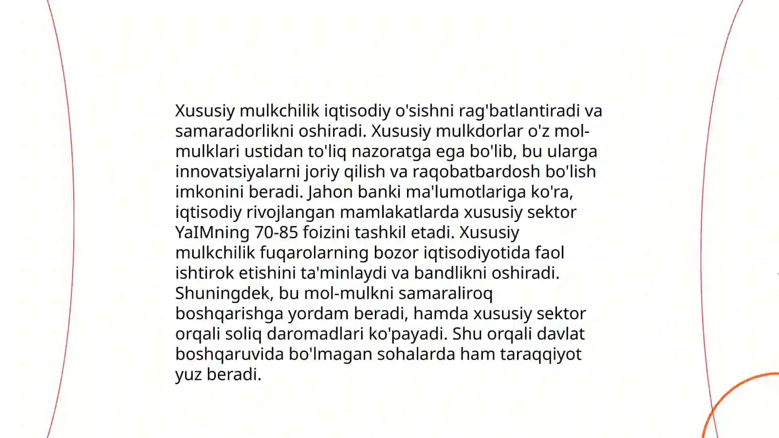 O'zbekistonda iqtisodiy islohotlar, xususiy mulkchilikning shakillanishi 4