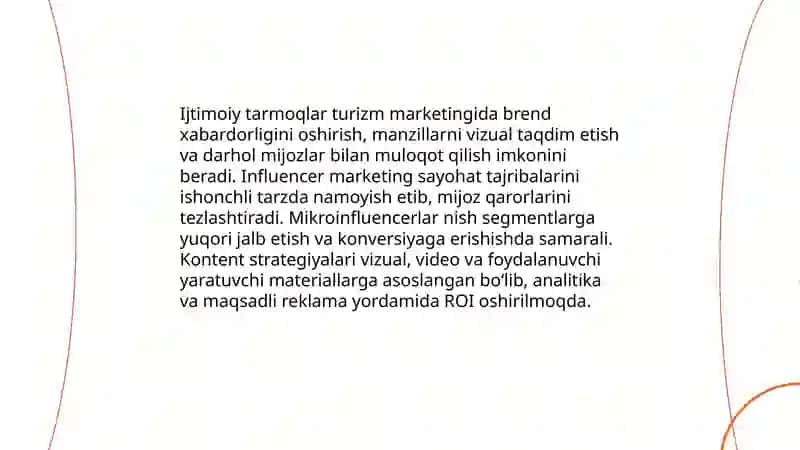 Turizm marketingining rivojlanish tendensiyalari 4