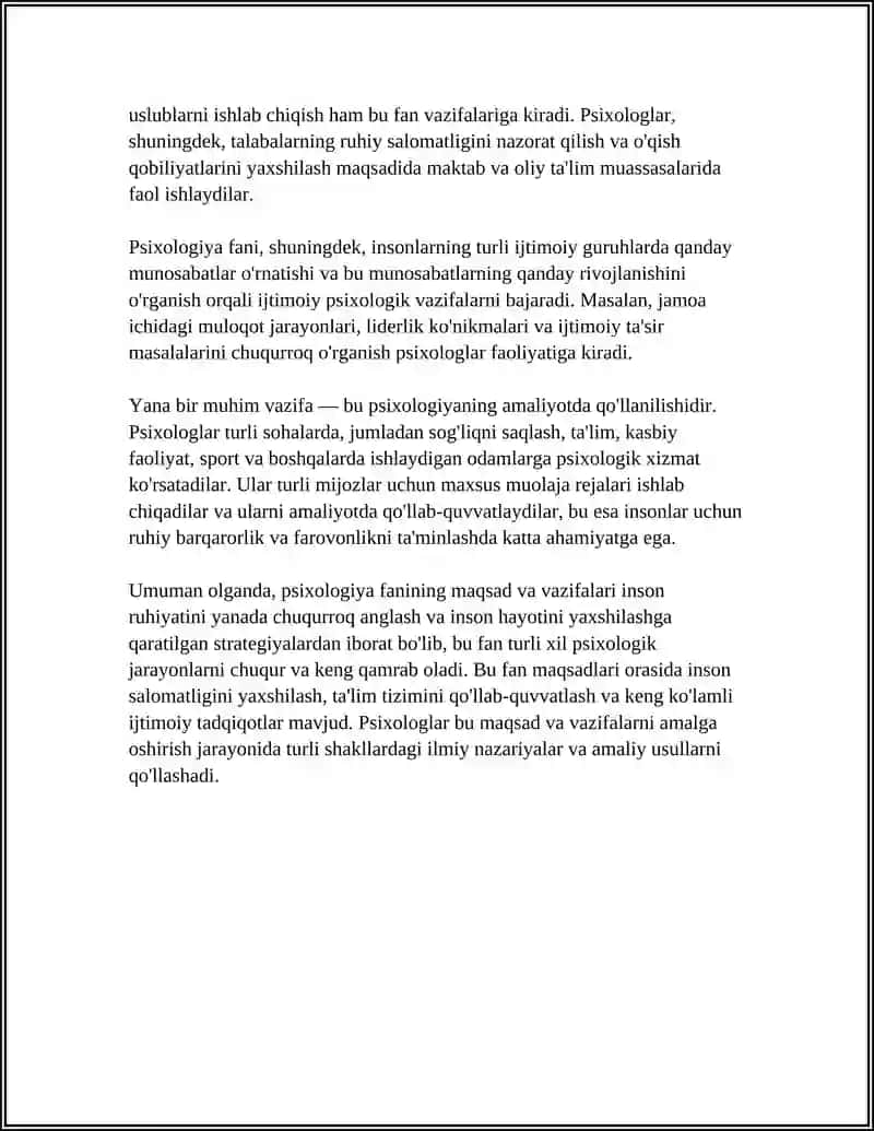 PSIXOLOGIYA FANINING MAQSAD VA VAZIFALARI 4