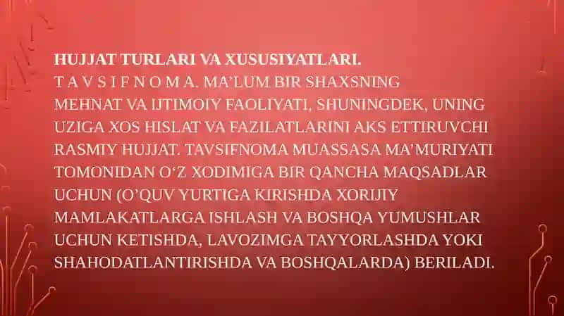 Shaxsiy ish qog‘ozlari uslubi 4