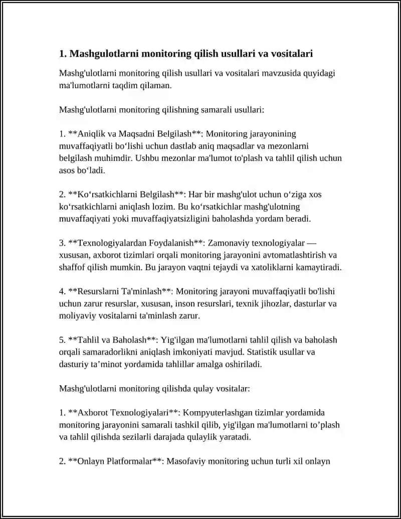 Mashgulotlarni monitoring va nazorat qilish 4