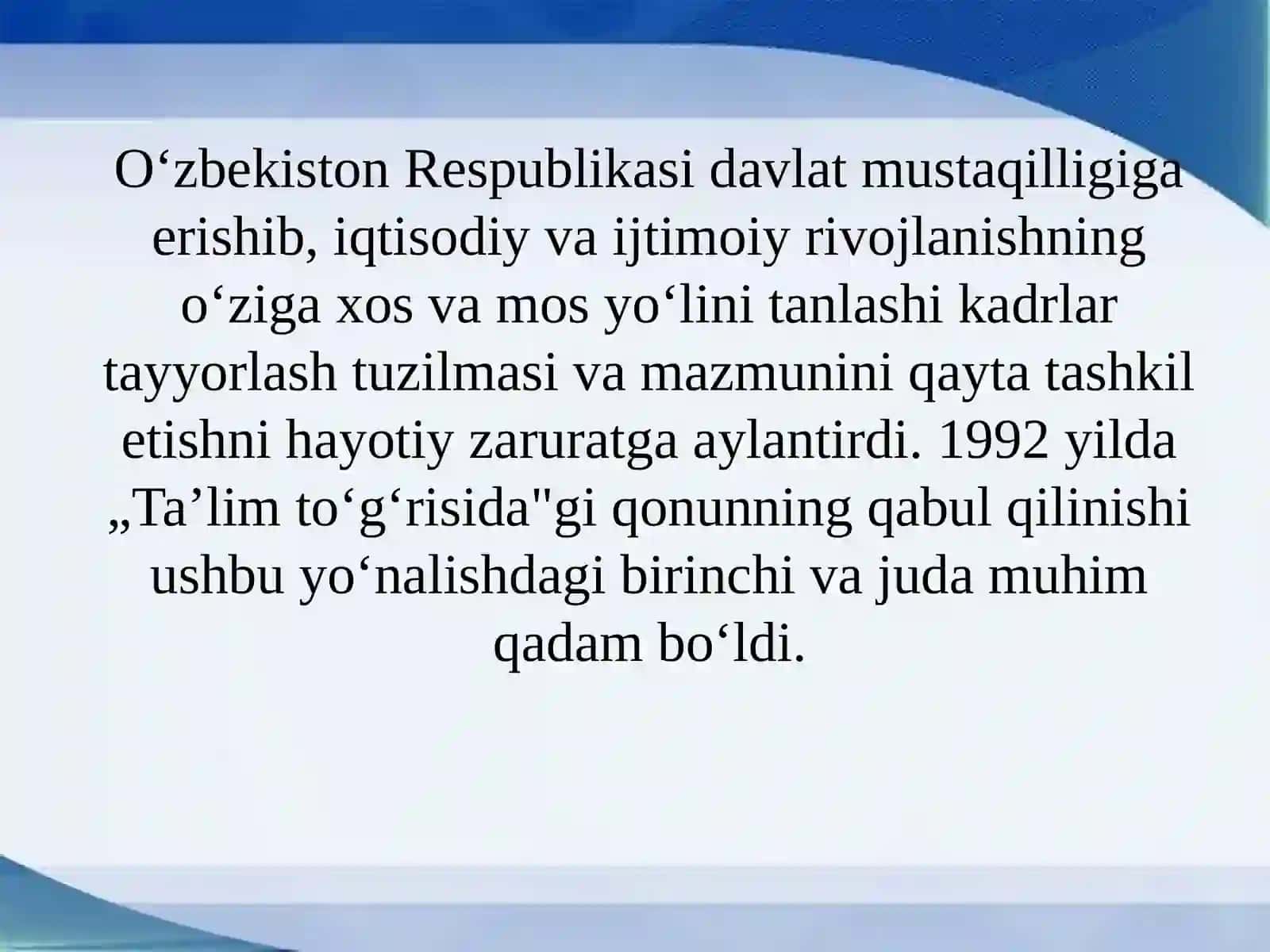 Inson resurslarini boshqarish fanidan TAQDIMOTI 4
