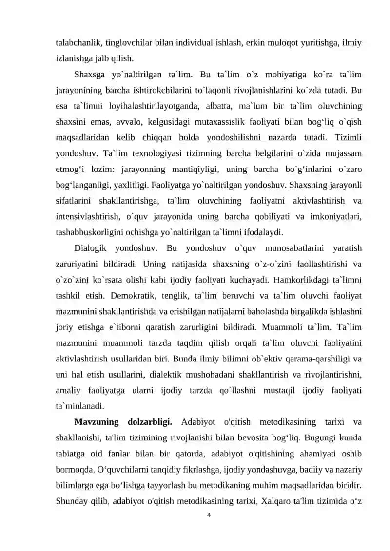 Adabiyot o'qitish metodikasi 4