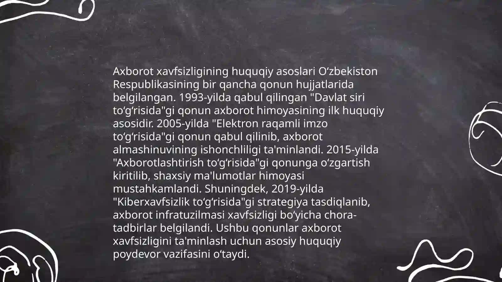 Axborot xavfsizligi va axborotlami himoyalash usullari 4