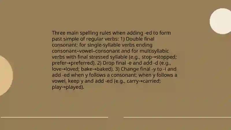 Past simple regular and irregular verb 4
