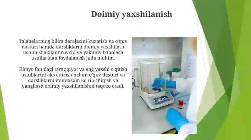 Kimyo ta'limning dasturi va darsliklari 4