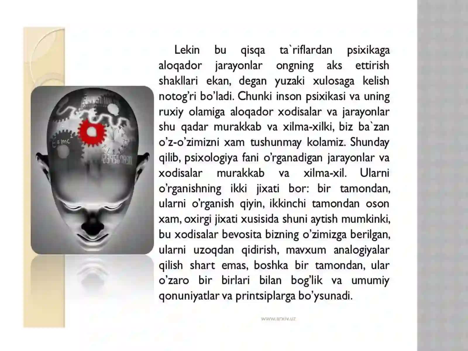 Psixologiya fanining predmeti va tarixi 4