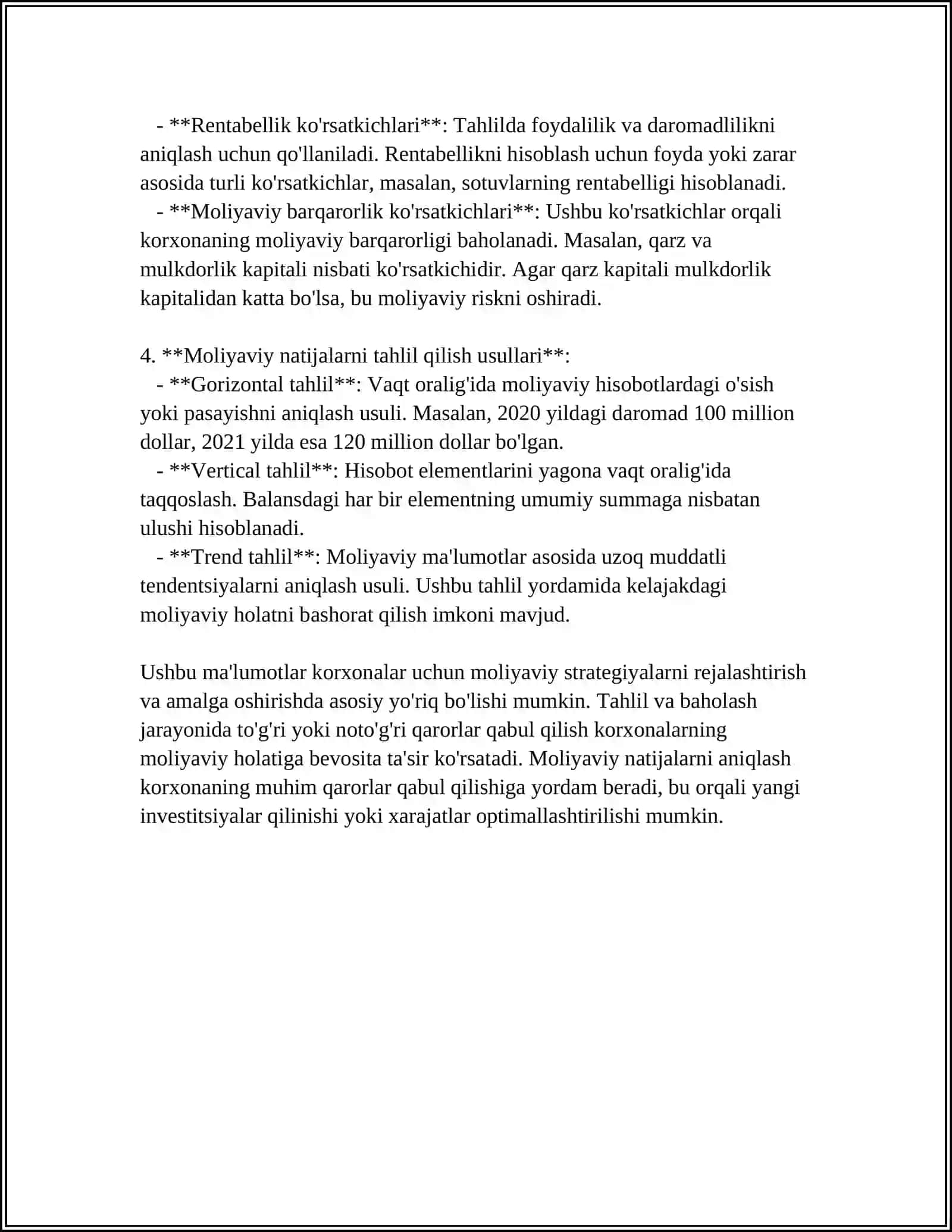 Moliyaviy natijalar hisobi 4