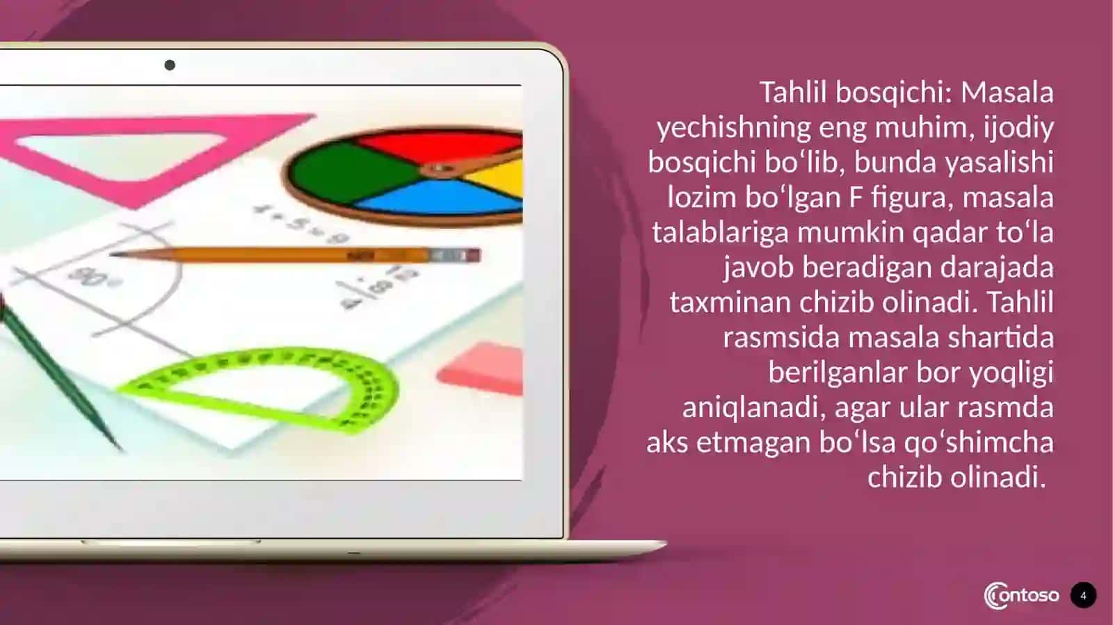 Yasashga oid geometrik masalalar yechish jarayonlari 4