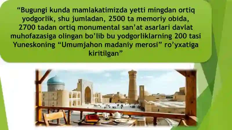 O'ZBEKISTON SAYYOHLAR NIGOHIDA 4
