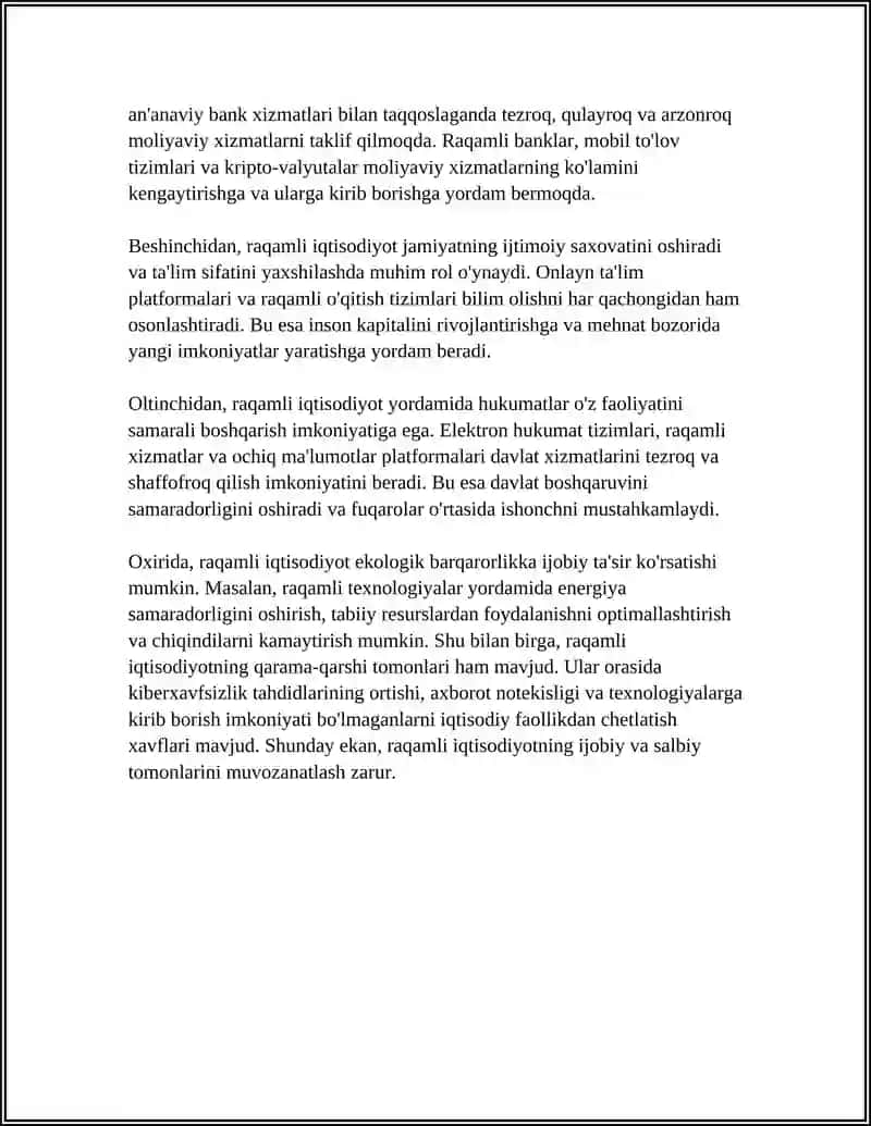 Raqamli iqtisodiyot tushunchasi va uning iqtisodiy rivojlanishga ta'siri 4