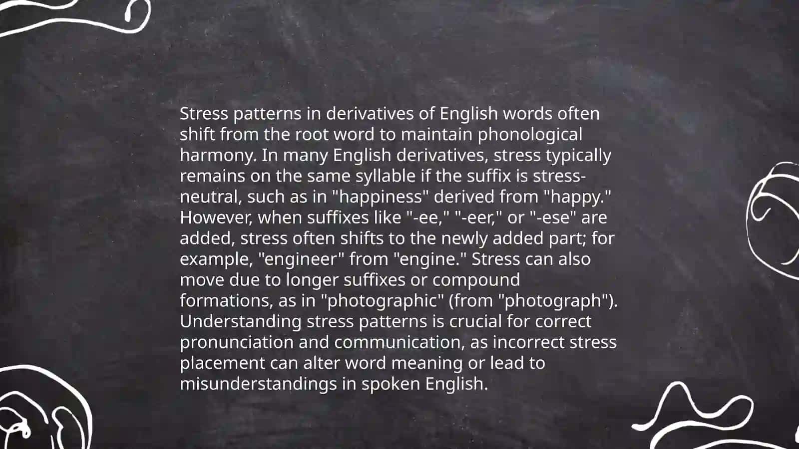 Contents stress in suffixes 4