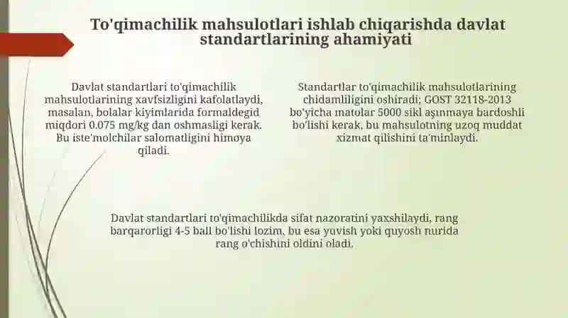 Standartlashtirish: tushunchasi, maqsadlari va vazifalari 4