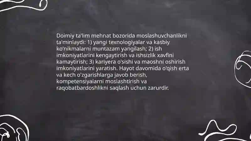 Hayot davomida ta'lim muvaffaqiyat vositasi sifatida 4