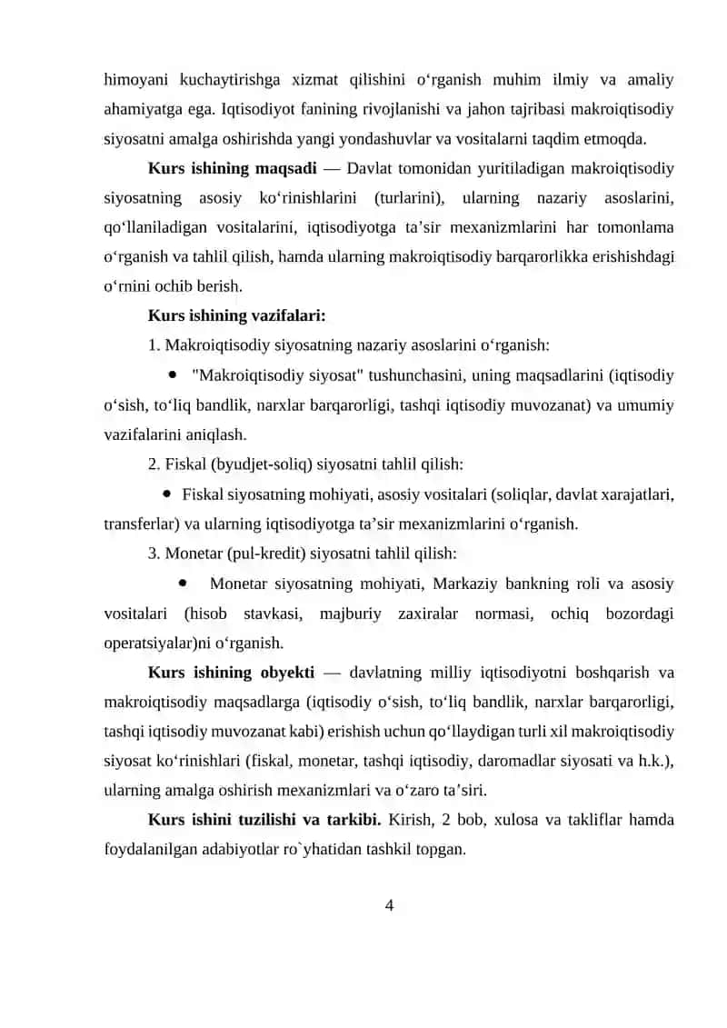 Davlat tomonidan yuritiladigan makroiqtisodiy siyosatning ko‘rinishlari 4