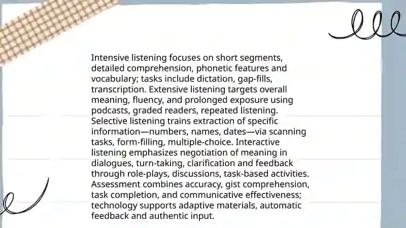 Lecture 11. Teaching listening skills. Modern technologies of teaching listening 4