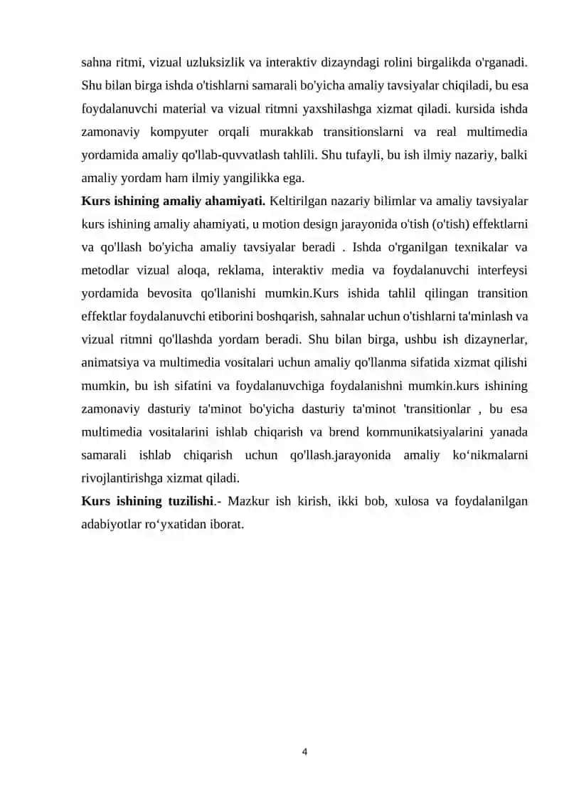 Mavzu: Transition Effektlar Nazariy Asoslari 4