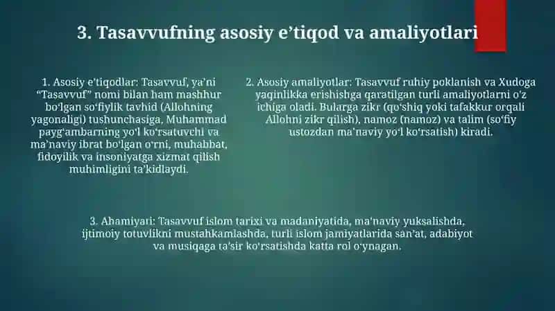 Tasavvuf Tushunchasi Va Uning Mohiyati.Tasavvufning Kelib Chiqishi Mazmuni Va Mohiyati 4