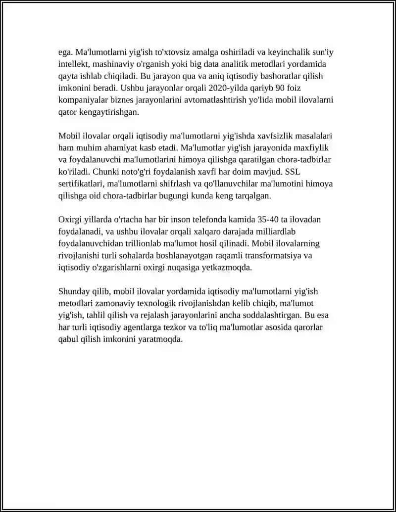 IQTISODIY AXBOROTNI QAYTA ISHLASH UCHUN MOBIL ILOVALARDAN FOYDALANISH 4