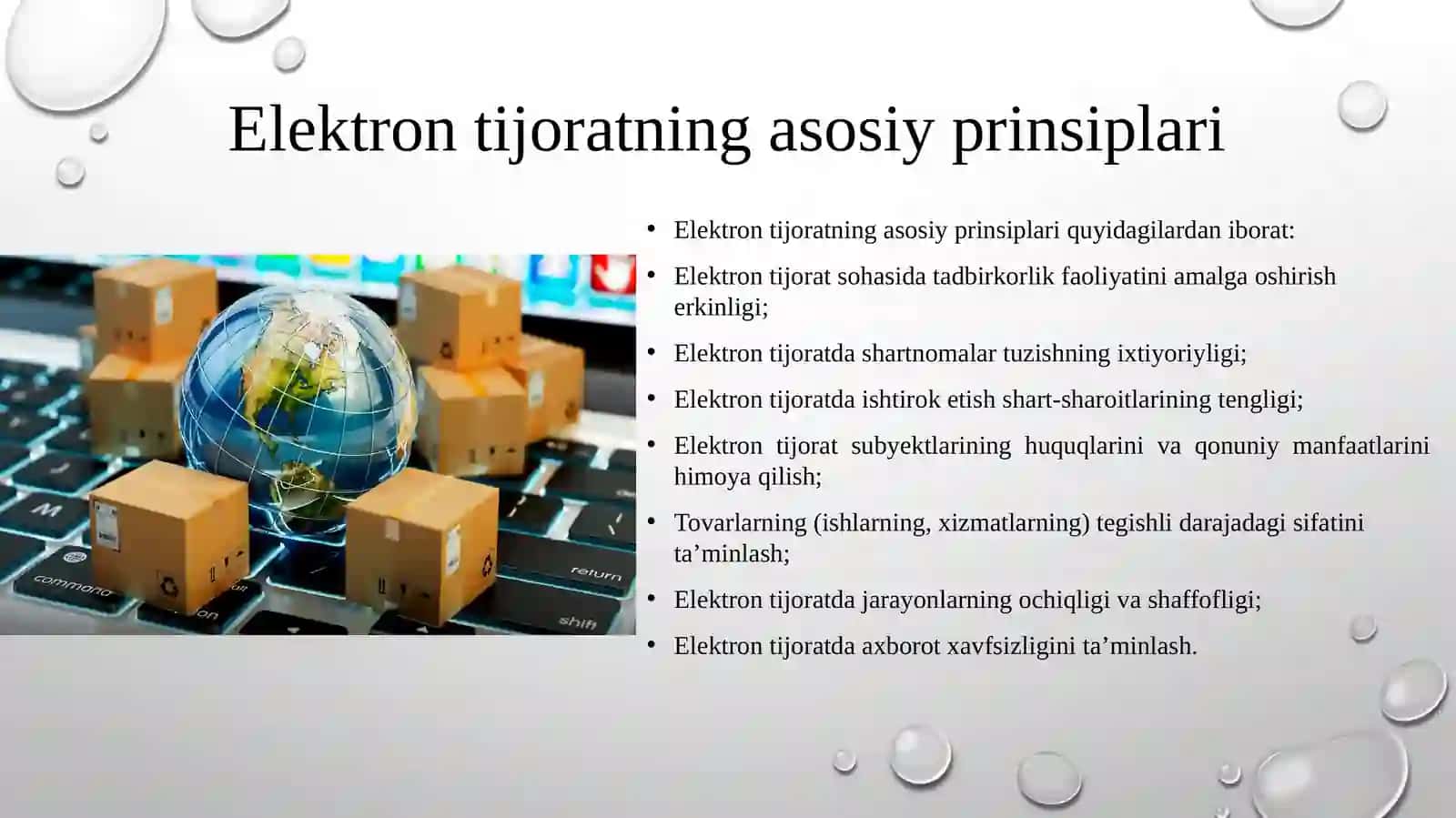 ELEKTRON TIJORAT (E-COMMERCE) VA ELEKTRON SAVDO (E-TRADE) XUSUSIY BELGILARI VA FARQLARI 4