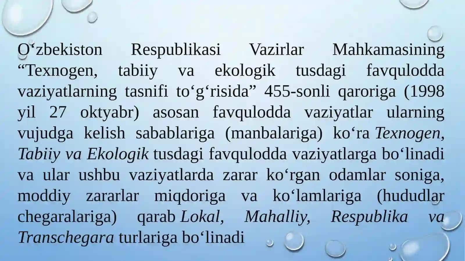 Mavzu: Favqulotdavaziyatlar, ularning turlari va xususiyatlari 4