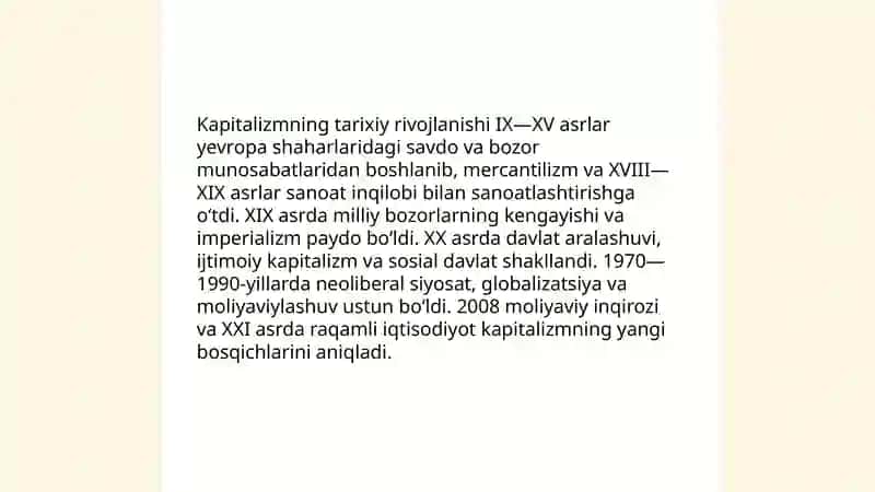 Kapitalizmning taʼrifi va mohiyati 4