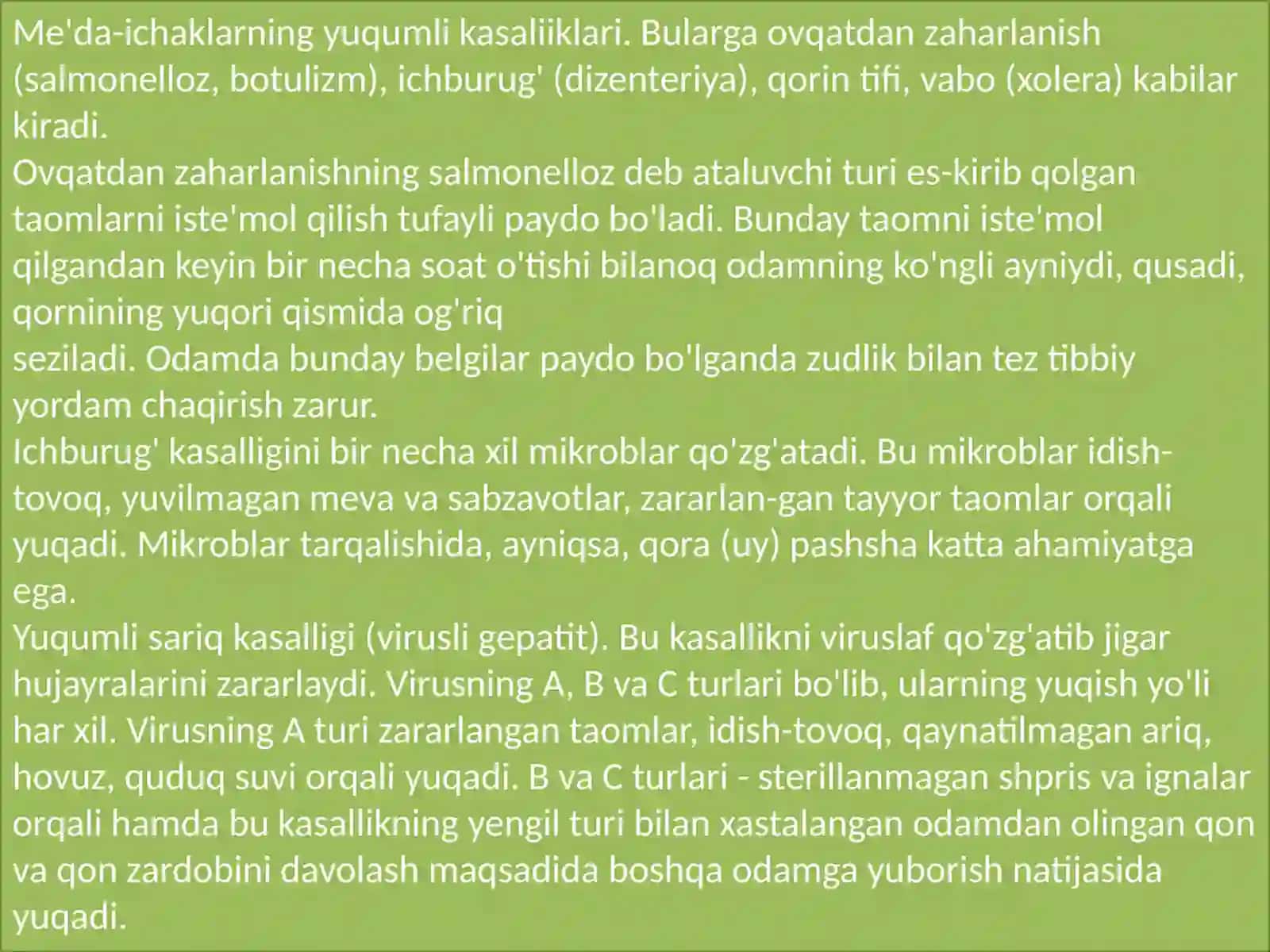 Ovqat hazm qilish kasalliklari bilan o'rganish 4