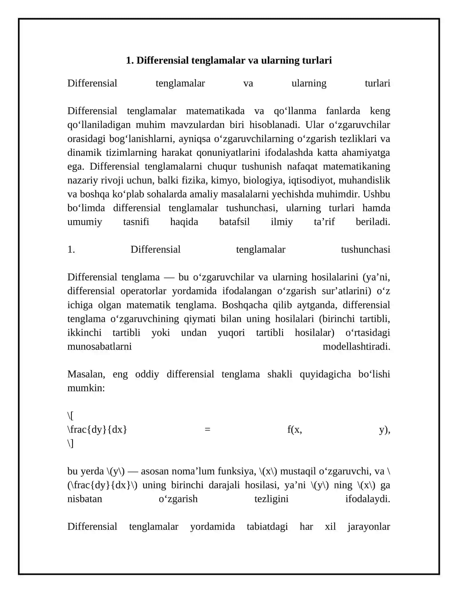 Differensial tenglamalarni darajali gatorlar yordamida integrallash 4