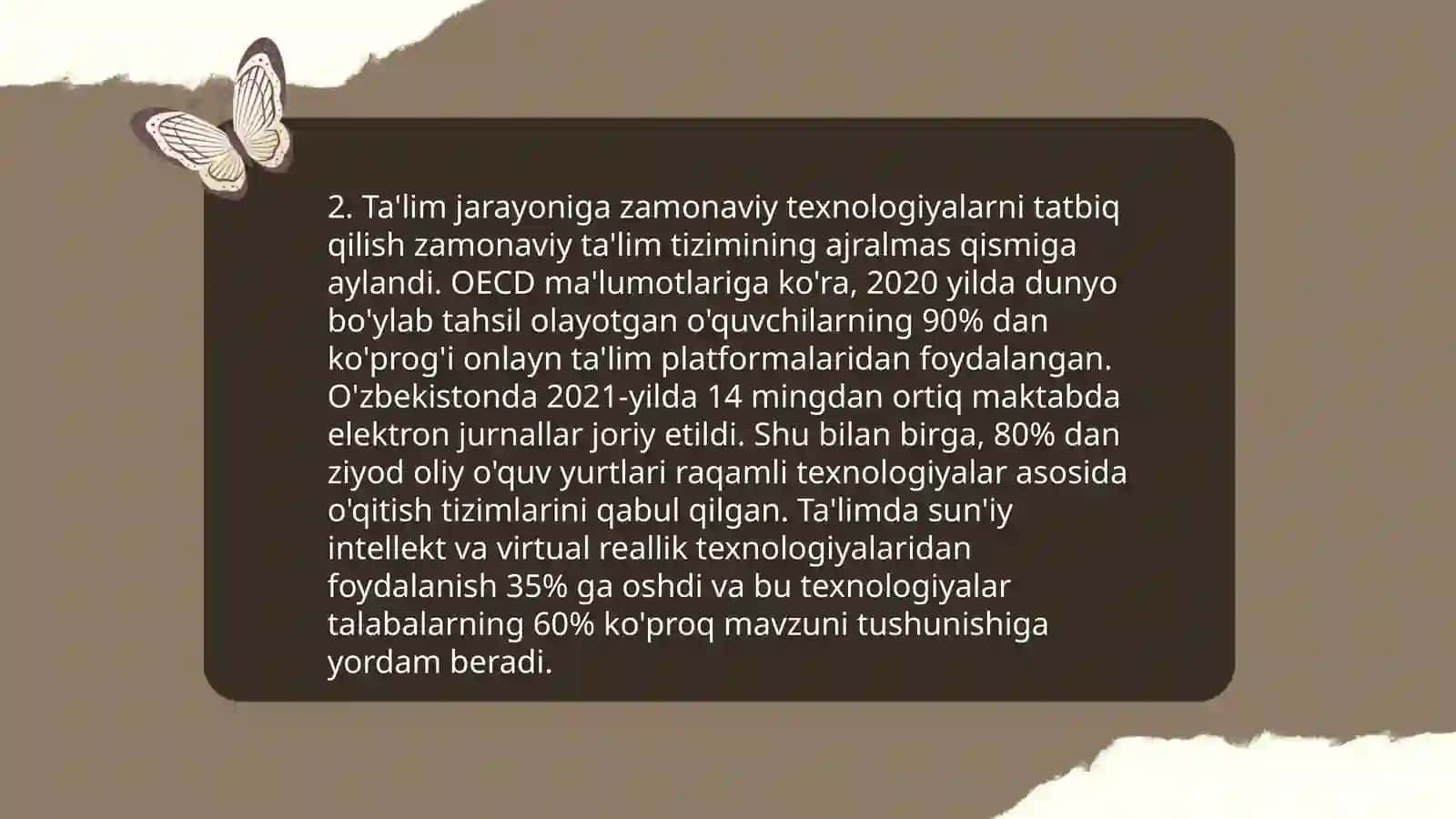 Oʻzbekistonda ta'lim sohasidagi islohotlar. Maktabgacha ta'lim muassasalari asosida 4