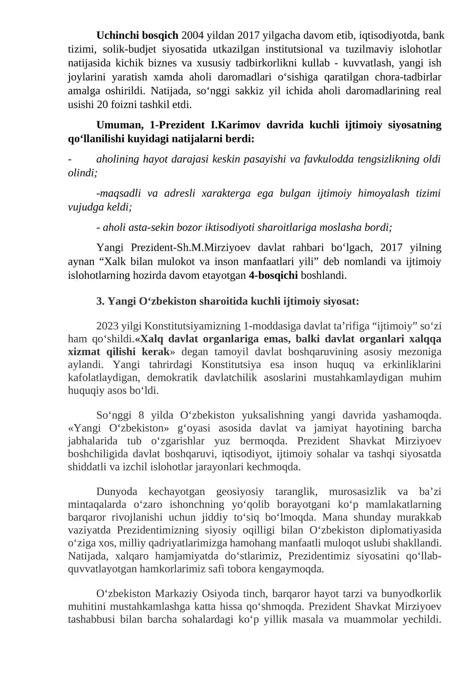 O‘zbekiston Respublikasida ijtimoiy islohotlar 4