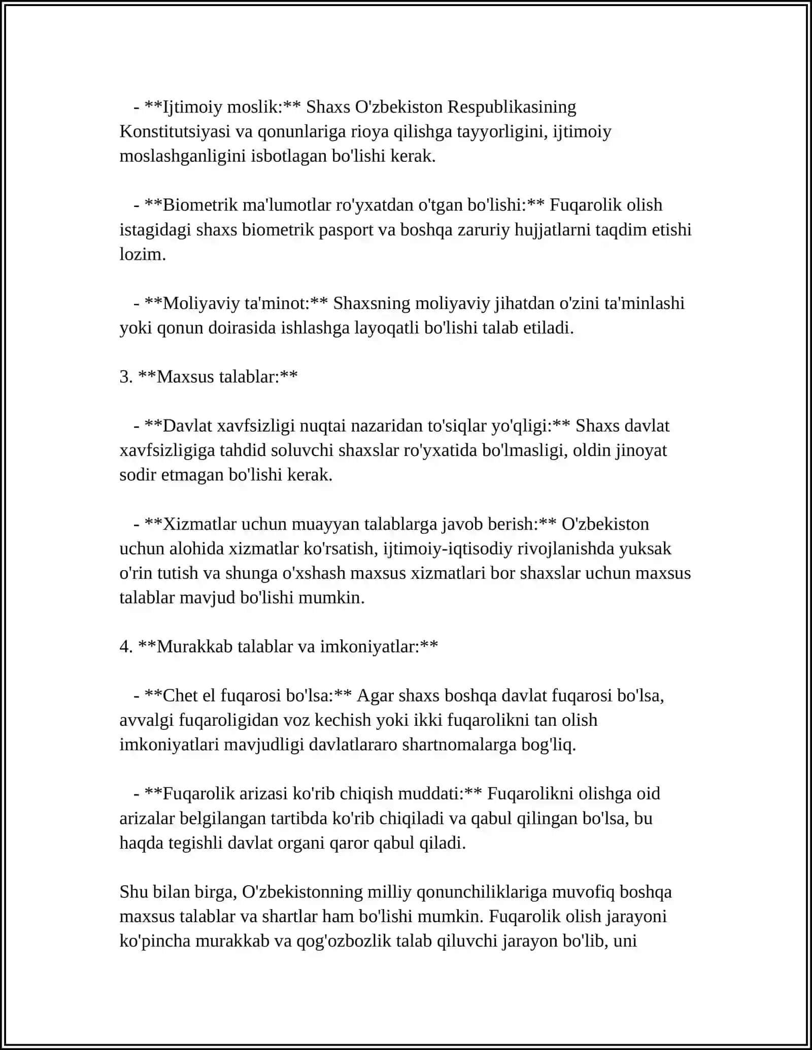 FUQAROLIKNING QABUL QILINISH ASOSLARI 4