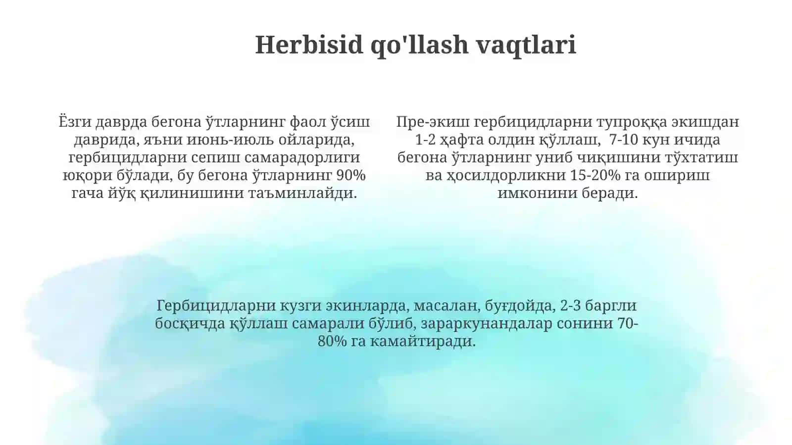 Gerbitsidlarni qoʻllash usullari va muddatlari 4