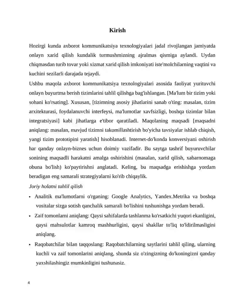 Axborot kommunikatsiya texnologiyalari yordamida onlayn buyurtma berish tizimi 4