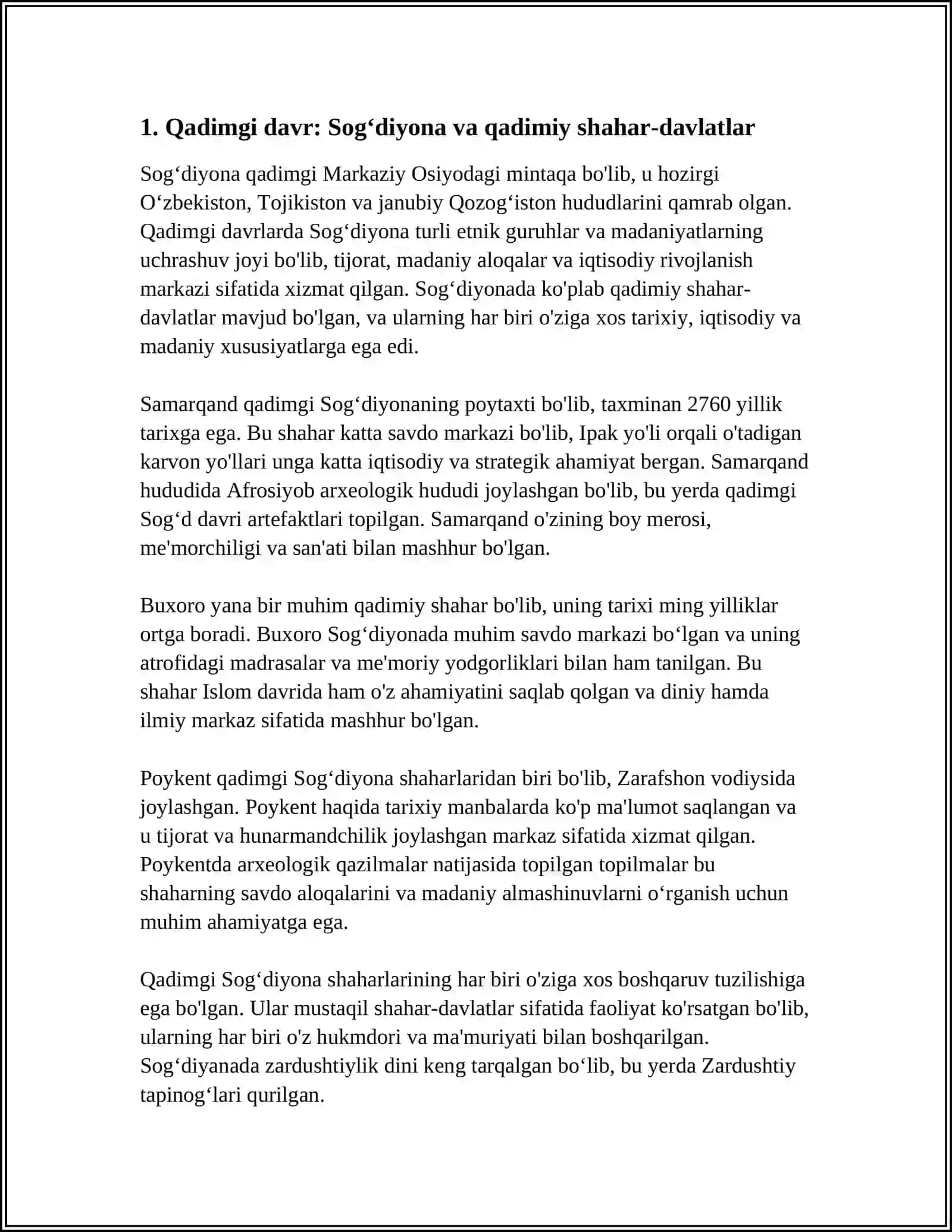 O'ZBEK DAVLATCHILIGINING TARIXIY BOSQICHLARI (O'ZBEKISTON HUDUDIDAGI DAVLATLAR TARIXI MISOLIDA) 4