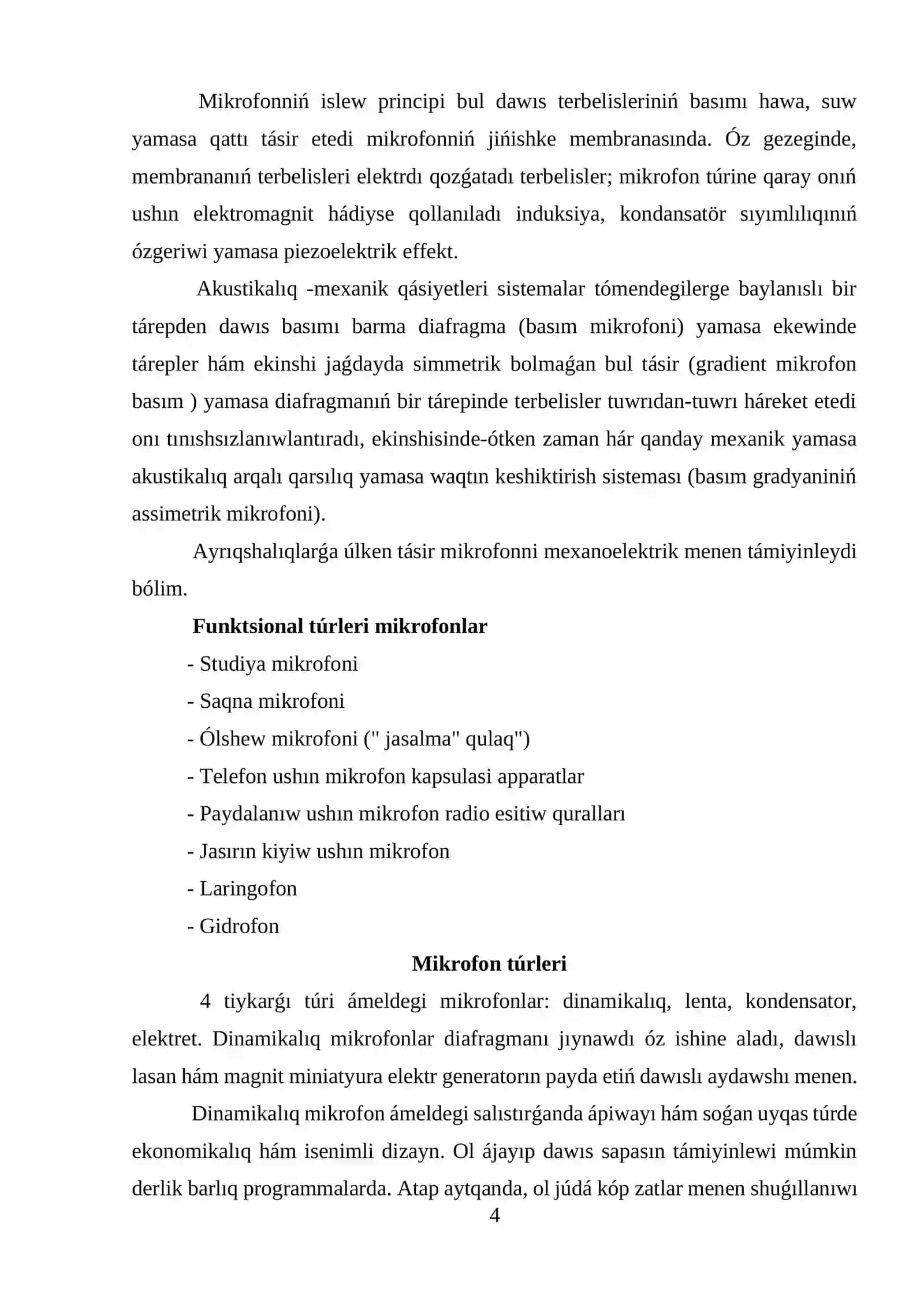Ashıq hawa da isletiletuǵın mikrafonlar 4