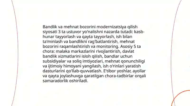 O'zbekistonda ijtimoiy sohada amalga oshirilayotgan ozgarishlar mazmun va mohiyati 4