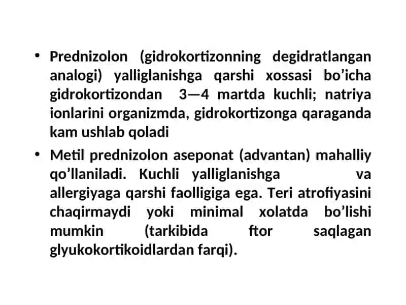 Steroid tuzilishli vositalar 4