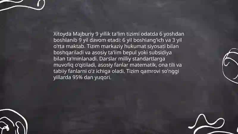 Xitoy Talim Tizimi 4