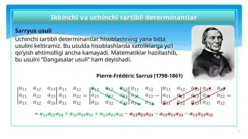 Ikkinchi va uchinchi tartibli determinantlar 4