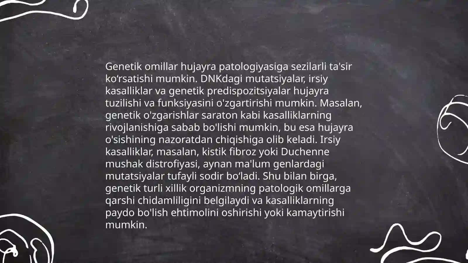 Hujayra patalogiyasi va uning kelib chiqish sabablari 4