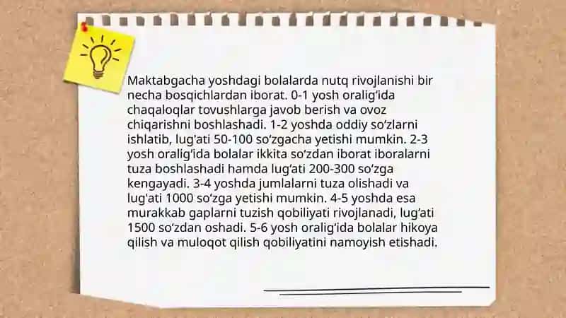 Maktabgacha yosh davrida bilish jarayonlari va nutqning rivojlanishiga xos xususiyatlar 4