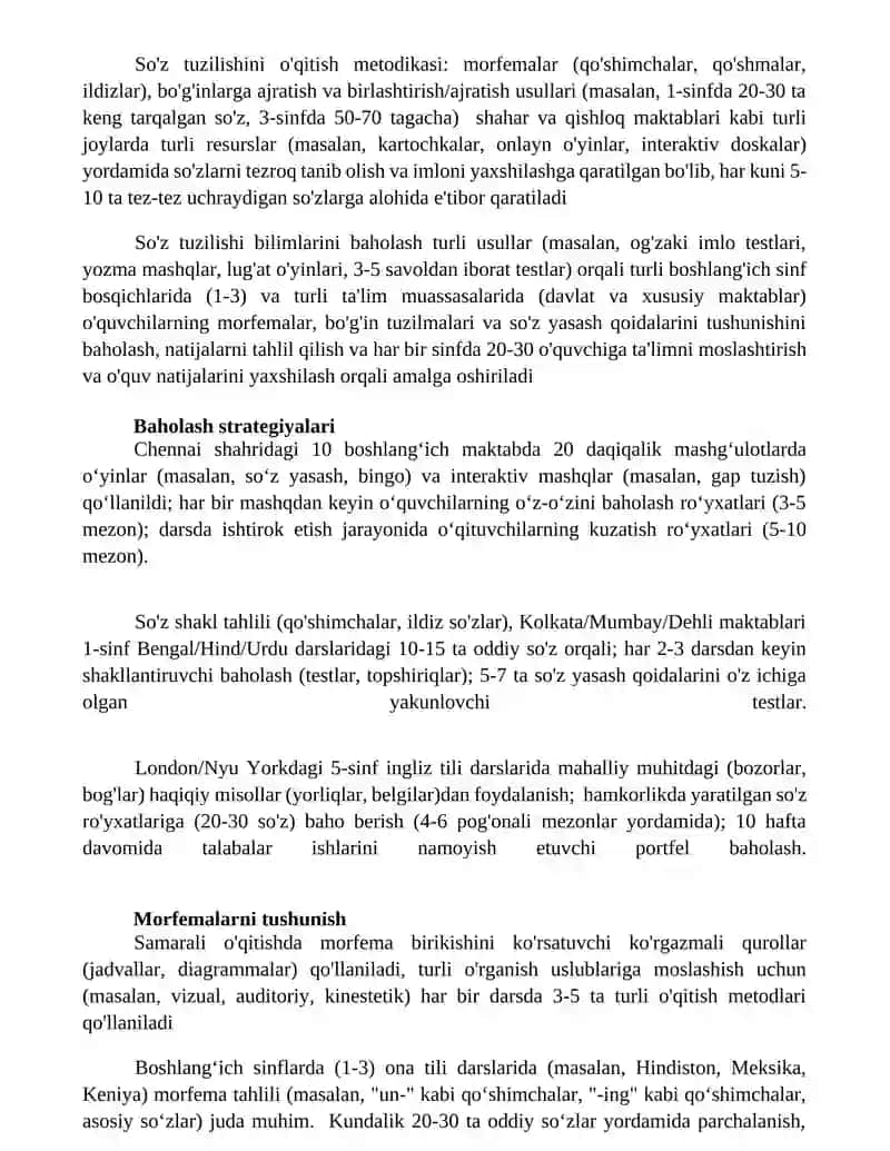 Boshlang'ich sinflarda ona tili darslarida so'z tarkibi va yasalishini o'rganish metodikasi 4